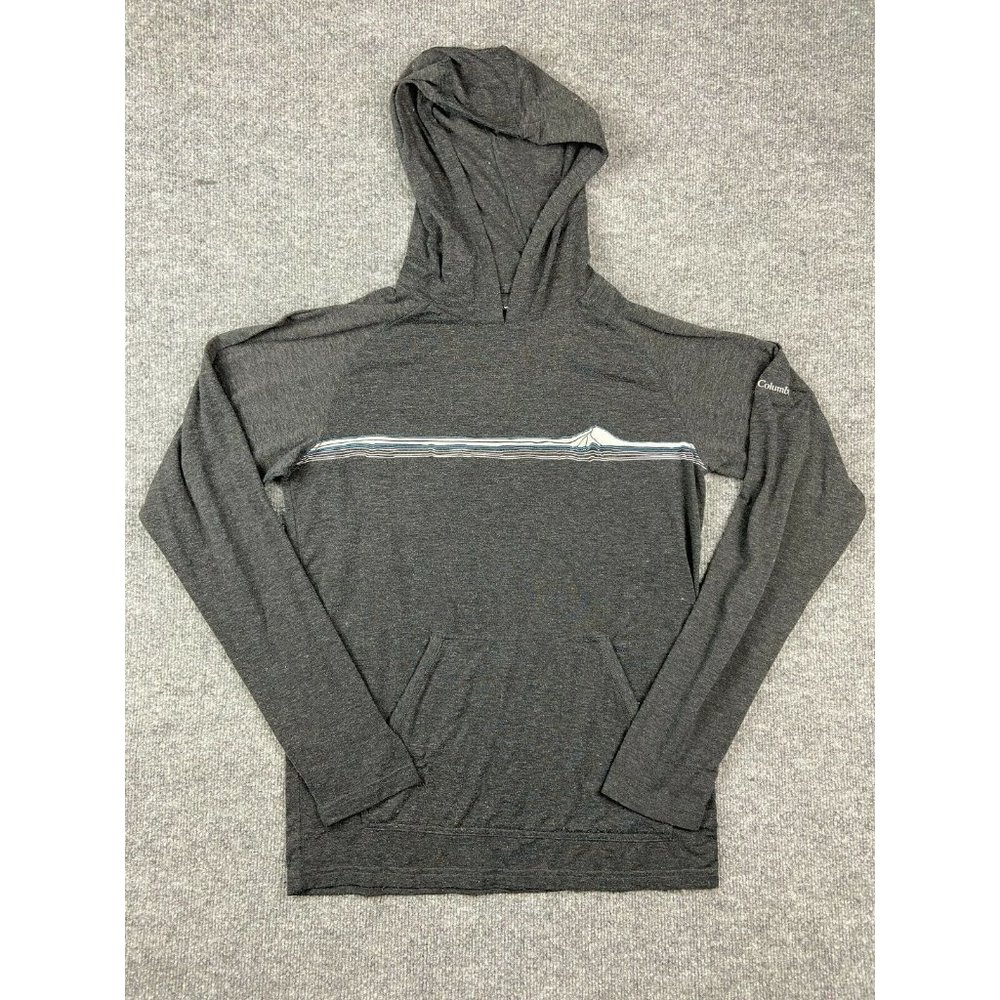 Columbia Omni-Wick Advanced Evap Hooded Pullover Shirt Mountain Graphic Men's Sm